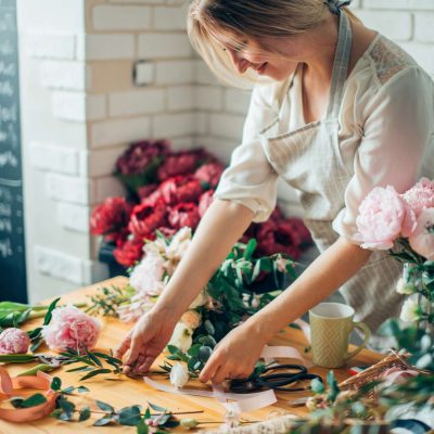 Florist at work