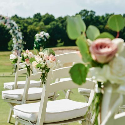 Wedding Decoration on the Chair