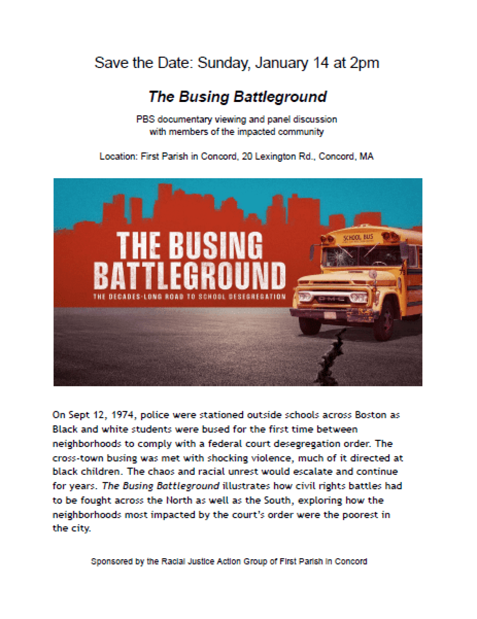 The Busing Battleground - Visit Concord