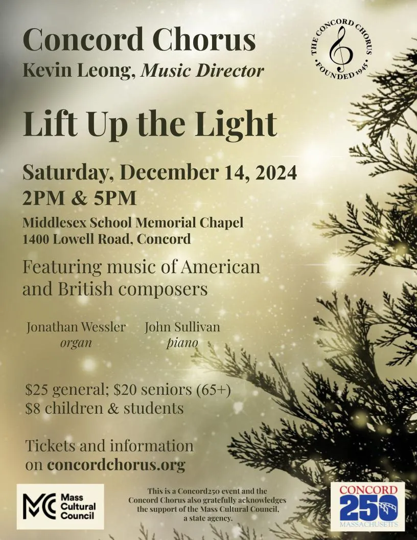 Concord250: The Concord Chorus Winter Concert "Lift Up the Light"