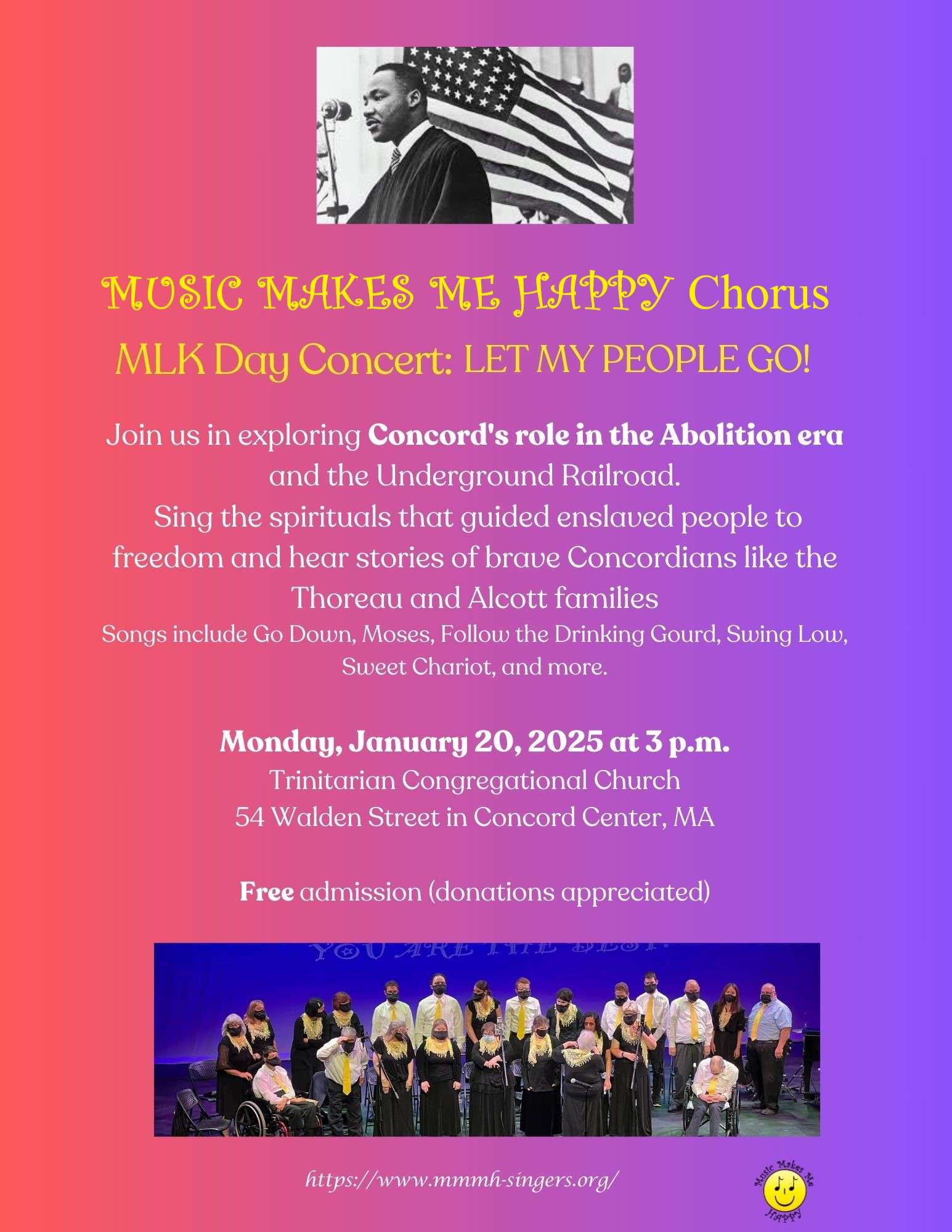 MLK Jr. Day Concert “LET MY PEOPLE GO!”