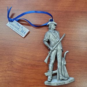 Ornament,  standing pewter Minuteman